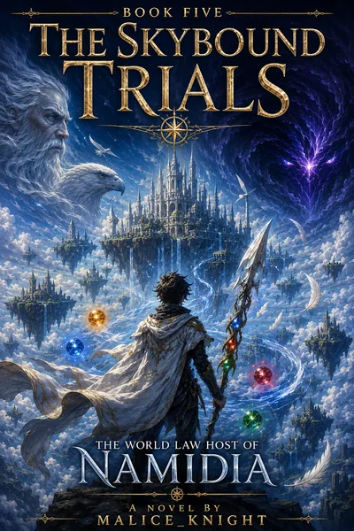 Cover of The World Law Host of Namidia - book 5- The Sky Bound Trials