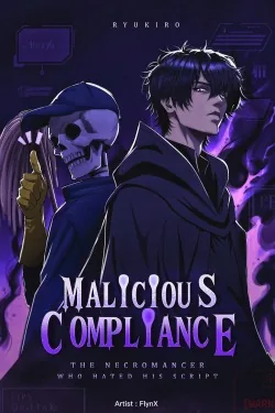 Cover of Malicious Compliance: The Necromancer Who Hated His Script [LitRPG / Progression Fantasy / Satire / Comedy / Villain / Revenge]