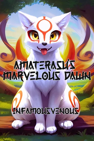 Cover of Amaterasu's Marvelous Dawn [MCU & Okami Crossover]