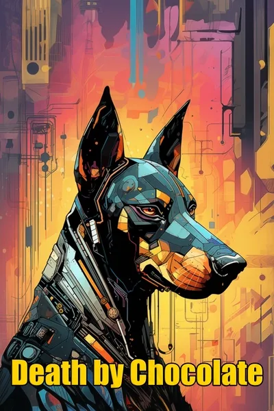 Cover of Death by Chocolate - A Mind-bending Cyberpunk Noir Thriller