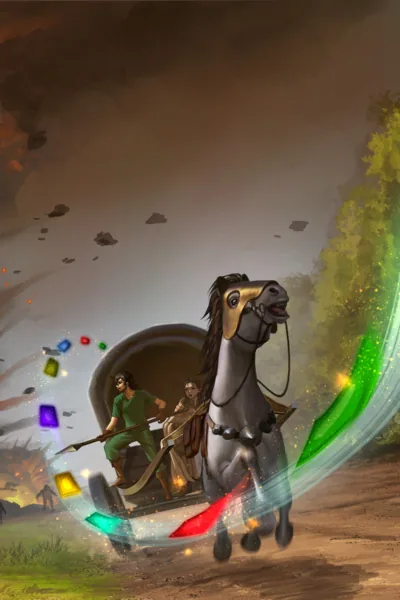 Cover of Caravan of Blades (A LITRPG Deckbuilder)