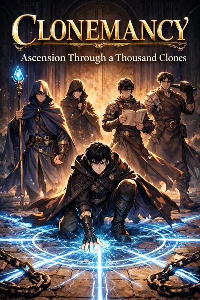 Cover of Clonemancy: Ascension Through a Thousand Clones [LitRPG Multiple Bodies Progression Fantasy]