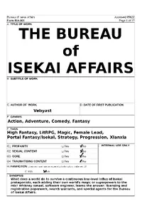 Cover of The Bureau of Isekai Affairs