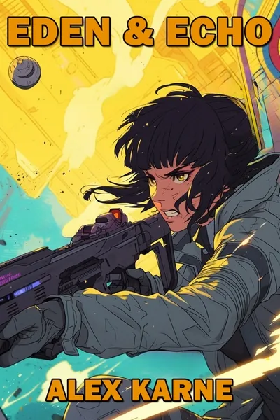 Cover of Eden & Echo - A Gritty Cyberpunk Noir Thriller