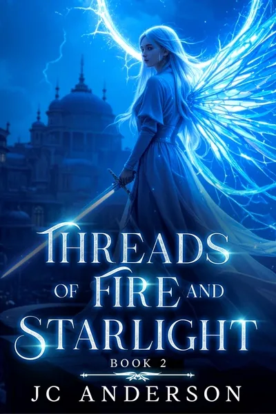Cover of Threads of Fire and Starlight (System Drama, Action, Sassy Ai with a crush on the MC, Romance, and a reluctant hero)